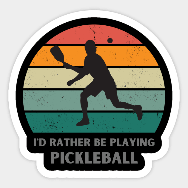 I'd rather be playing Pickleball Sticker by Enacted Designs